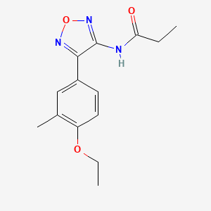 molecular formula C14H17N3O3 B11327814 N-[4-(4-ethoxy-3-methylphenyl)-1,2,5-oxadiazol-3-yl]propanamide 