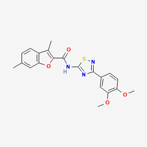 N-[3-(3,4-dimethoxyphenyl)-1,2,4-thiadiazol-5-yl]-3,6-dimethyl-1-benzofuran-2-carboxamide