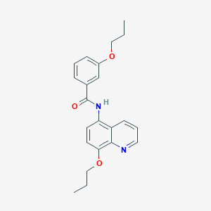 molecular formula C22H24N2O3 B11327823 3-propoxy-N-(8-propoxyquinolin-5-yl)benzamide 