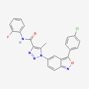 1-[3-(4-chlorophenyl)-2,1-benzoxazol-5-yl]-N-(2-fluorophenyl)-5-methyl-1H-1,2,3-triazole-4-carboxamide