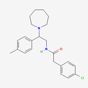 N-[2-(azepan-1-yl)-2-(4-methylphenyl)ethyl]-2-(4-chlorophenyl)acetamide