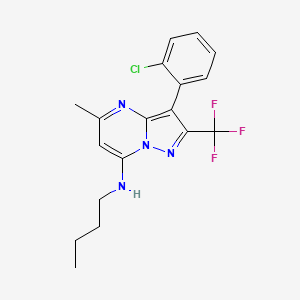 N-butyl-3-(2-chlorophenyl)-5-methyl-2-(trifluoromethyl)pyrazolo[1,5-a]pyrimidin-7-amine