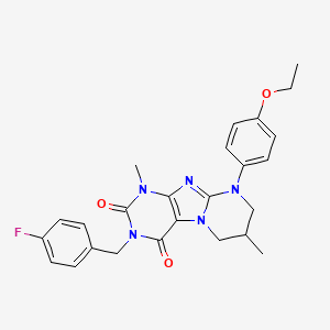 9-(4-ethoxyphenyl)-3-[(4-fluorophenyl)methyl]-1,7-dimethyl-7,8-dihydro-6H-purino[7,8-a]pyrimidine-2,4-dione