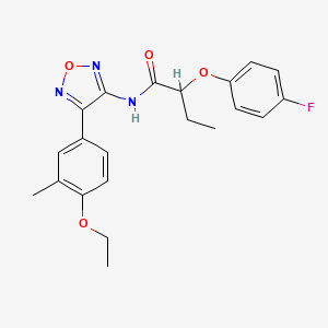 N-[4-(4-ethoxy-3-methylphenyl)-1,2,5-oxadiazol-3-yl]-2-(4-fluorophenoxy)butanamide