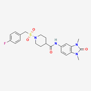 N-(1,3-dimethyl-2-oxo-2,3-dihydro-1H-benzimidazol-5-yl)-1-[(4-fluorobenzyl)sulfonyl]piperidine-4-carboxamide