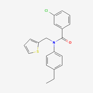 3-chloro-N-(4-ethylphenyl)-N-(thiophen-2-ylmethyl)benzamide