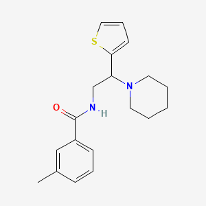 3-methyl-N-[2-(piperidin-1-yl)-2-(thiophen-2-yl)ethyl]benzamide