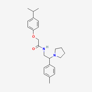 molecular formula C24H32N2O2 B11328125 N-[2-(4-methylphenyl)-2-(pyrrolidin-1-yl)ethyl]-2-[4-(propan-2-yl)phenoxy]acetamide 