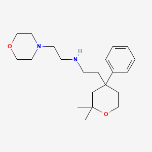 molecular formula C21H34N2O2 B11328134 2-(2,2-dimethyl-4-phenyltetrahydro-2H-pyran-4-yl)-N-[2-(morpholin-4-yl)ethyl]ethanamine 