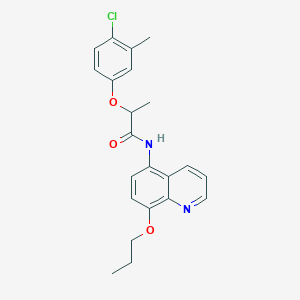 molecular formula C22H23ClN2O3 B11328144 2-(4-chloro-3-methylphenoxy)-N-(8-propoxyquinolin-5-yl)propanamide 