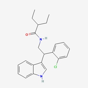 N-[2-(2-chlorophenyl)-2-(1H-indol-3-yl)ethyl]-2-ethylbutanamide