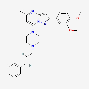 2-(3,4-dimethoxyphenyl)-5-methyl-7-{4-[(2E)-3-phenylprop-2-en-1-yl]piperazin-1-yl}pyrazolo[1,5-a]pyrimidine