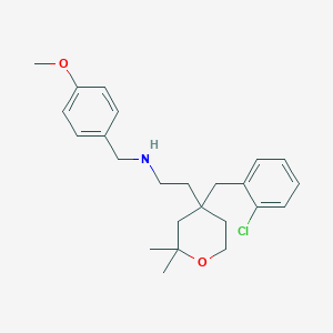 molecular formula C24H32ClNO2 B11328184 2-[4-(2-chlorobenzyl)-2,2-dimethyltetrahydro-2H-pyran-4-yl]-N-(4-methoxybenzyl)ethanamine 