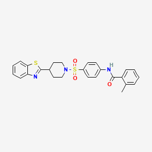 N-(4-{[4-(1,3-benzothiazol-2-yl)piperidin-1-yl]sulfonyl}phenyl)-2-methylbenzamide