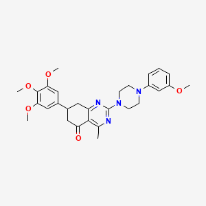 2-[4-(3-methoxyphenyl)piperazin-1-yl]-4-methyl-7-(3,4,5-trimethoxyphenyl)-7,8-dihydroquinazolin-5(6H)-one