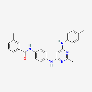 3-methyl-N-[4-({2-methyl-6-[(4-methylphenyl)amino]pyrimidin-4-yl}amino)phenyl]benzamide