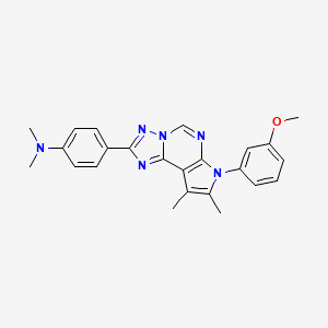 4-[7-(3-methoxyphenyl)-8,9-dimethyl-7H-pyrrolo[3,2-e][1,2,4]triazolo[1,5-c]pyrimidin-2-yl]-N,N-dimethylaniline