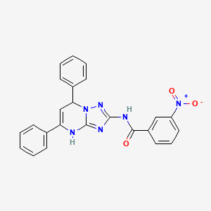 N-(5,7-diphenyl-3,7-dihydro[1,2,4]triazolo[1,5-a]pyrimidin-2-yl)-3-nitrobenzamide