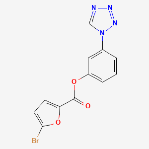 molecular formula C12H7BrN4O3 B11328293 3-(1H-tetrazol-1-yl)phenyl 5-bromofuran-2-carboxylate 