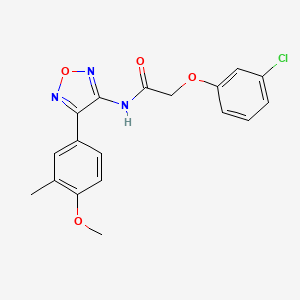 2-(3-chlorophenoxy)-N-[4-(4-methoxy-3-methylphenyl)-1,2,5-oxadiazol-3-yl]acetamide