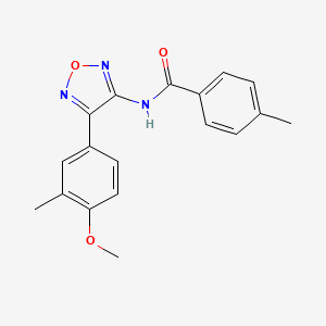 N-[4-(4-methoxy-3-methylphenyl)-1,2,5-oxadiazol-3-yl]-4-methylbenzamide