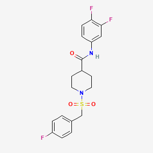 N-(3,4-difluorophenyl)-1-[(4-fluorobenzyl)sulfonyl]piperidine-4-carboxamide