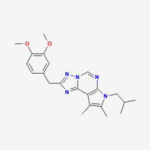 2-(3,4-dimethoxybenzyl)-7-isobutyl-8,9-dimethyl-7H-pyrrolo[3,2-e][1,2,4]triazolo[1,5-c]pyrimidine