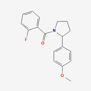 molecular formula C18H18FNO2 B11328361 1-(2-Fluorobenzoyl)-2-(4-methoxyphenyl)pyrrolidine 