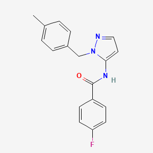 4-fluoro-N-[1-(4-methylbenzyl)-1H-pyrazol-5-yl]benzamide