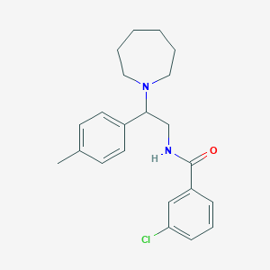 N-[2-(azepan-1-yl)-2-(4-methylphenyl)ethyl]-3-chlorobenzamide