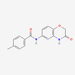 4-methyl-N-(3-oxo-3,4-dihydro-2H-1,4-benzoxazin-6-yl)benzamide