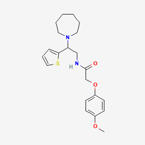 molecular formula C21H28N2O3S B11328406 N-[2-(azepan-1-yl)-2-(thiophen-2-yl)ethyl]-2-(4-methoxyphenoxy)acetamide 