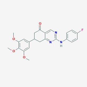 2-[(4-fluorophenyl)amino]-7-(3,4,5-trimethoxyphenyl)-7,8-dihydroquinazolin-5(6H)-one