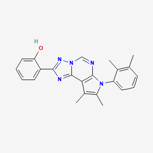 2-[7-(2,3-dimethylphenyl)-8,9-dimethyl-7H-pyrrolo[3,2-e][1,2,4]triazolo[1,5-c]pyrimidin-2-yl]phenol