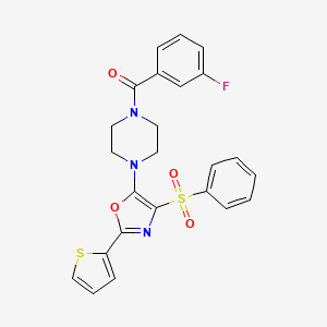 (3-Fluorophenyl){4-[4-(phenylsulfonyl)-2-(thiophen-2-yl)-1,3-oxazol-5-yl]piperazin-1-yl}methanone