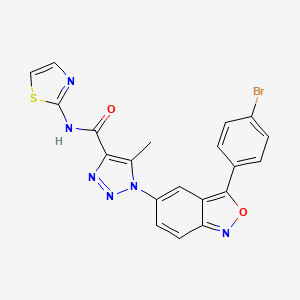 1-[3-(4-bromophenyl)-2,1-benzoxazol-5-yl]-5-methyl-N-(1,3-thiazol-2-yl)-1H-1,2,3-triazole-4-carboxamide