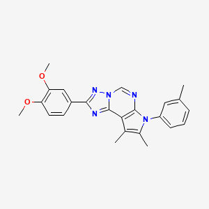 2-(3,4-dimethoxyphenyl)-8,9-dimethyl-7-(3-methylphenyl)-7H-pyrrolo[3,2-e][1,2,4]triazolo[1,5-c]pyrimidine