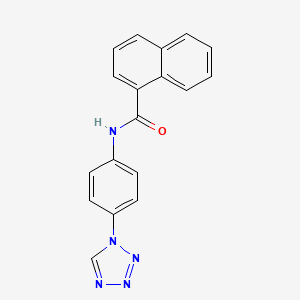 molecular formula C18H13N5O B11328467 N-[4-(1H-tetrazol-1-yl)phenyl]naphthalene-1-carboxamide 