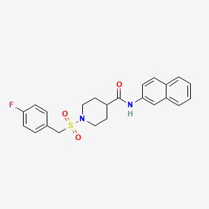 1-[(4-fluorobenzyl)sulfonyl]-N-(naphthalen-2-yl)piperidine-4-carboxamide