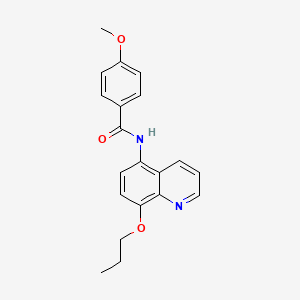 molecular formula C20H20N2O3 B11328472 4-methoxy-N-(8-propoxyquinolin-5-yl)benzamide 