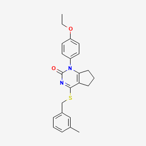 molecular formula C23H24N2O2S B11328499 1-(4-ethoxyphenyl)-4-[(3-methylbenzyl)sulfanyl]-1,5,6,7-tetrahydro-2H-cyclopenta[d]pyrimidin-2-one 