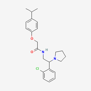 N-[2-(2-chlorophenyl)-2-(pyrrolidin-1-yl)ethyl]-2-[4-(propan-2-yl)phenoxy]acetamide