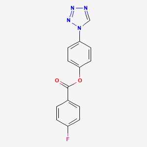 molecular formula C14H9FN4O2 B11328503 4-(1H-tetrazol-1-yl)phenyl 4-fluorobenzoate 