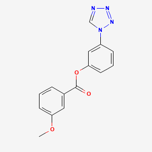 molecular formula C15H12N4O3 B11328508 3-(1H-tetrazol-1-yl)phenyl 3-methoxybenzoate 