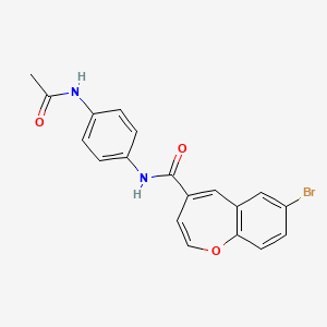 N-[4-(acetylamino)phenyl]-7-bromo-1-benzoxepine-4-carboxamide