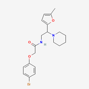 2-(4-bromophenoxy)-N-[2-(5-methylfuran-2-yl)-2-(piperidin-1-yl)ethyl]acetamide