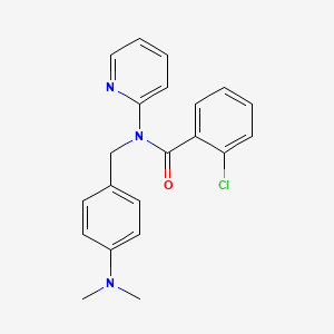 molecular formula C21H20ClN3O B11328530 2-chloro-N-[4-(dimethylamino)benzyl]-N-(pyridin-2-yl)benzamide 