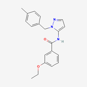 molecular formula C20H21N3O2 B11328562 3-ethoxy-N-[1-(4-methylbenzyl)-1H-pyrazol-5-yl]benzamide 