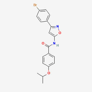 molecular formula C19H17BrN2O3 B11328569 N-[3-(4-bromophenyl)-1,2-oxazol-5-yl]-4-(propan-2-yloxy)benzamide 