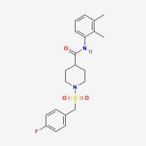 molecular formula C21H25FN2O3S B11328576 N-(2,3-dimethylphenyl)-1-[(4-fluorobenzyl)sulfonyl]piperidine-4-carboxamide 